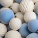 Новорічні кулі 40 шт Мікс Оксамит Блакитний Білий Набір новорічних куль SOV-0001 фото 3