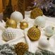 Новорічні кулі 40 шт Мікс Блиск Золотий Білий Набір новорічних куль SOV-0009 фото 4