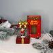 Новорічний LED-нічник у формі &laquo;Подарунок із Сантою&raquo; 12 см, декоративний ліхтар зі снігом та підсвіткою SV-13-A фото 1